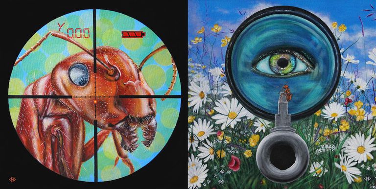 The Monster Hunter and the Ant (Diptych)