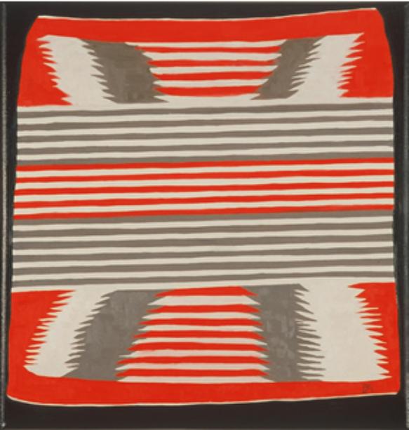 "A Navajo Girl's First Rug" (West), oil on canvas, 35x30, 2000