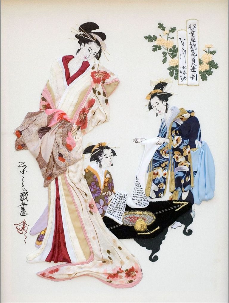 “Geishas Writing a Letter”