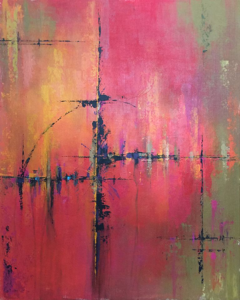 Orange Pink Abstract