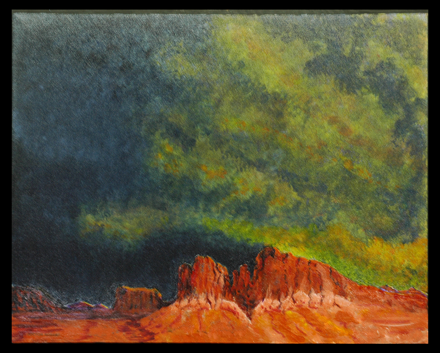 Cathedral Rock under a Yellow Cloud