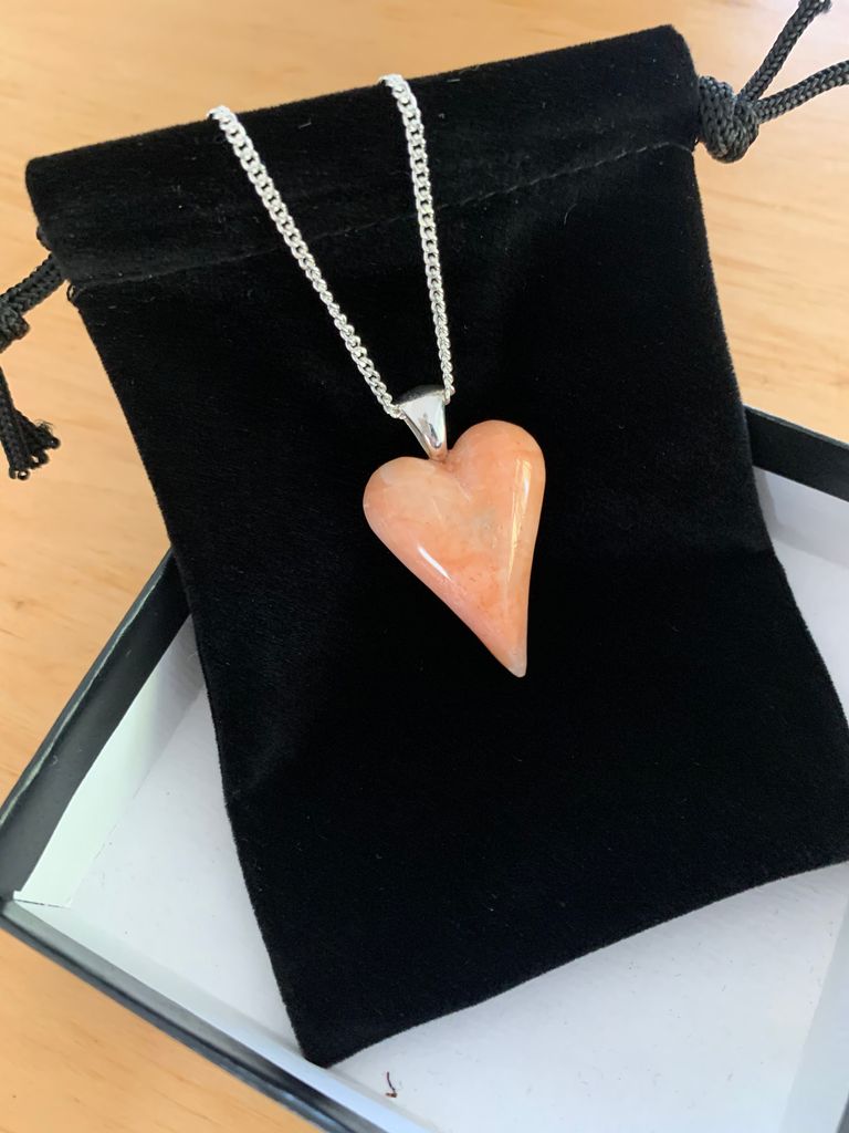 Valentine Pink Heart Pendant Small