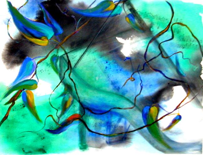 Moon Light Vine Series24x18Acrilicon Canvas