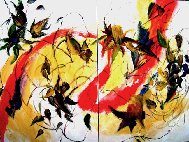 Sun Rise Vine Series40x30Acrylic