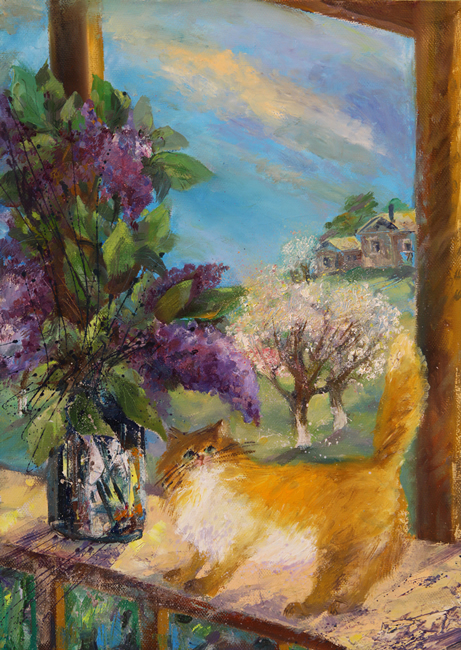 Sun on the terraceoil on canvas50x70
