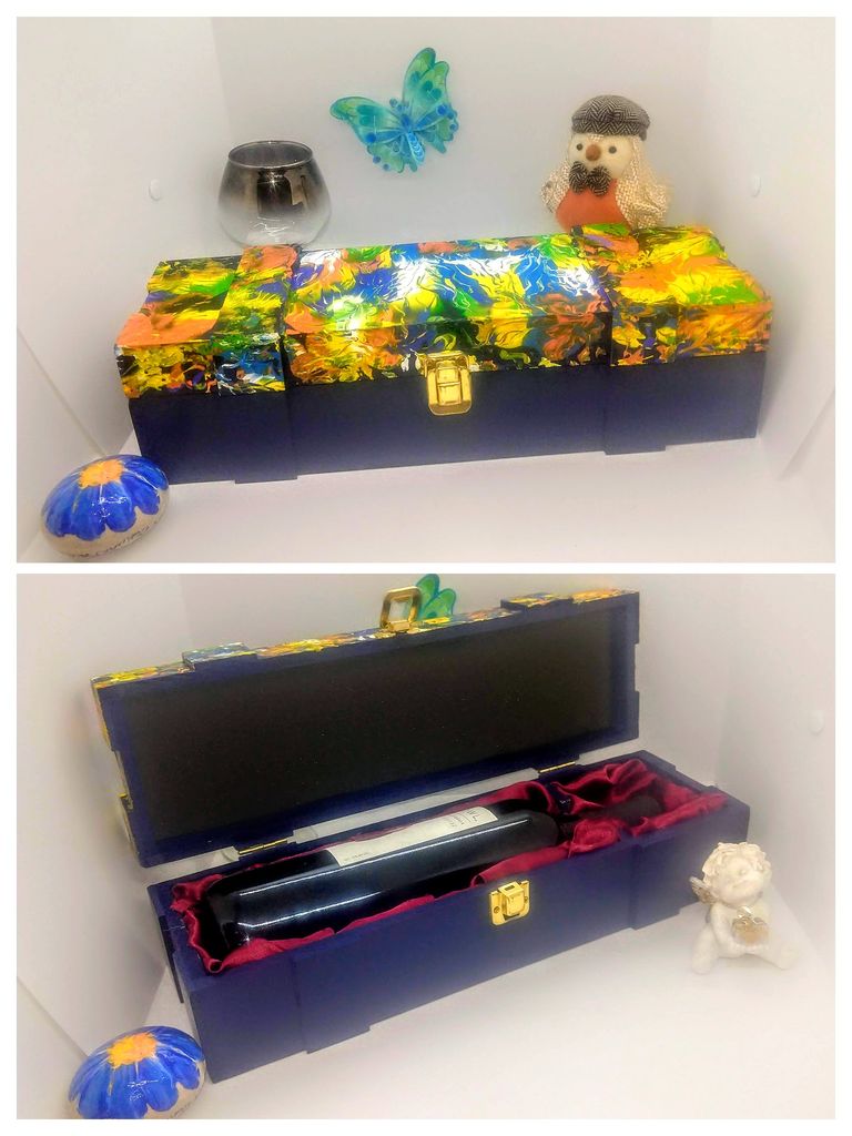 Wine Box Blue