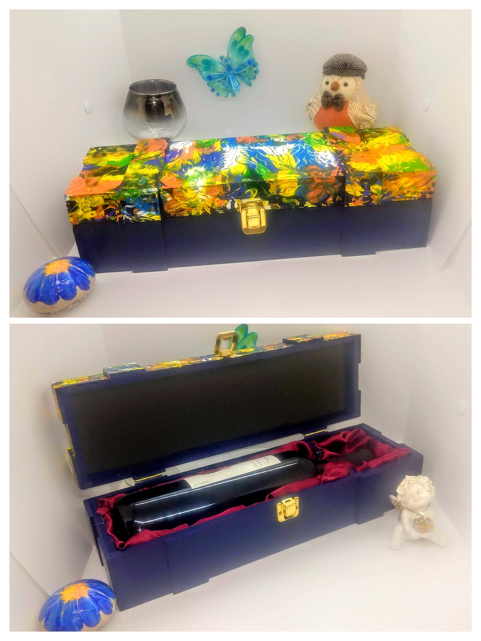 Wine Box Blue