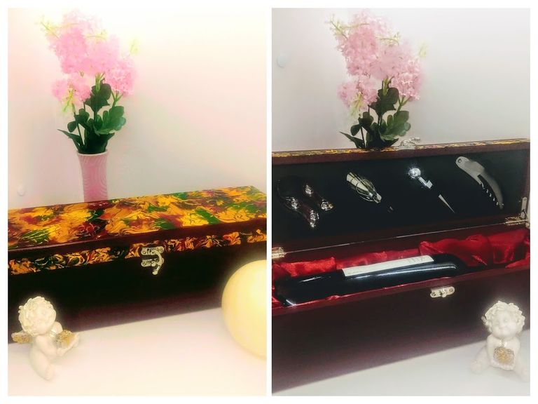 Wooden wine box Respect