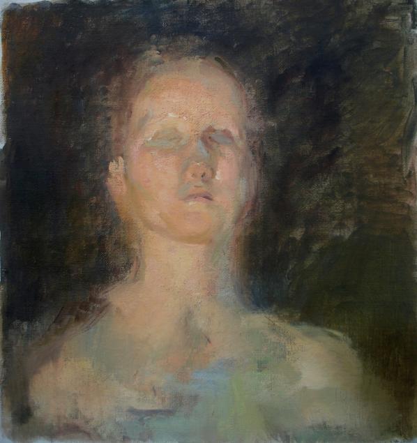 Woman Inhaling