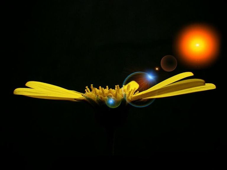 Sliced Yellow Beamof Light
