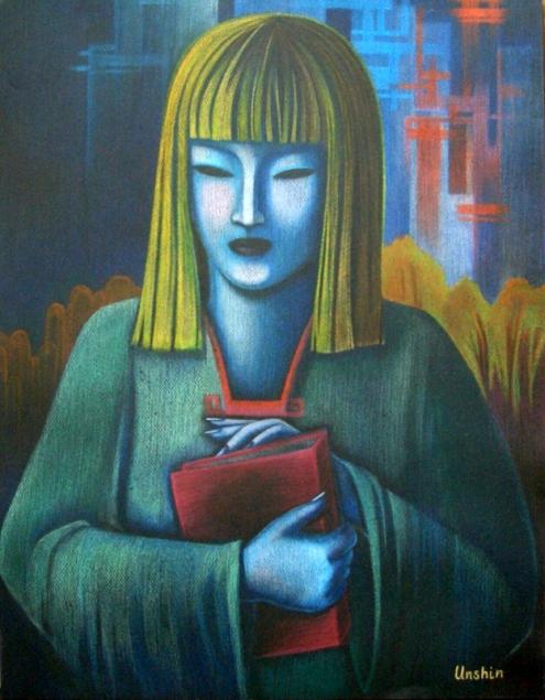Girlwith Red Book