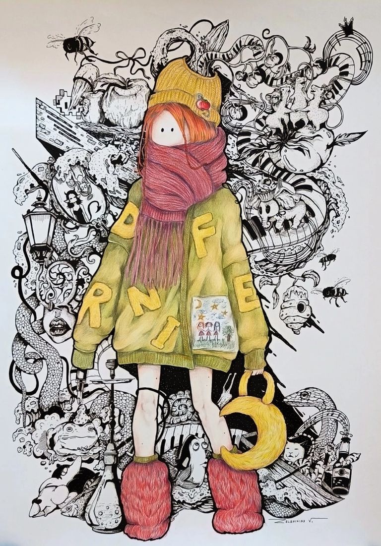 From the triptych "Make Up Something Genius for Me"