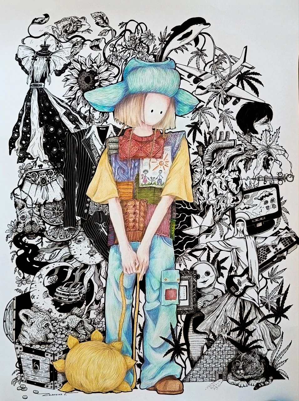 From the triptych "Make Up Something Genius for Me"