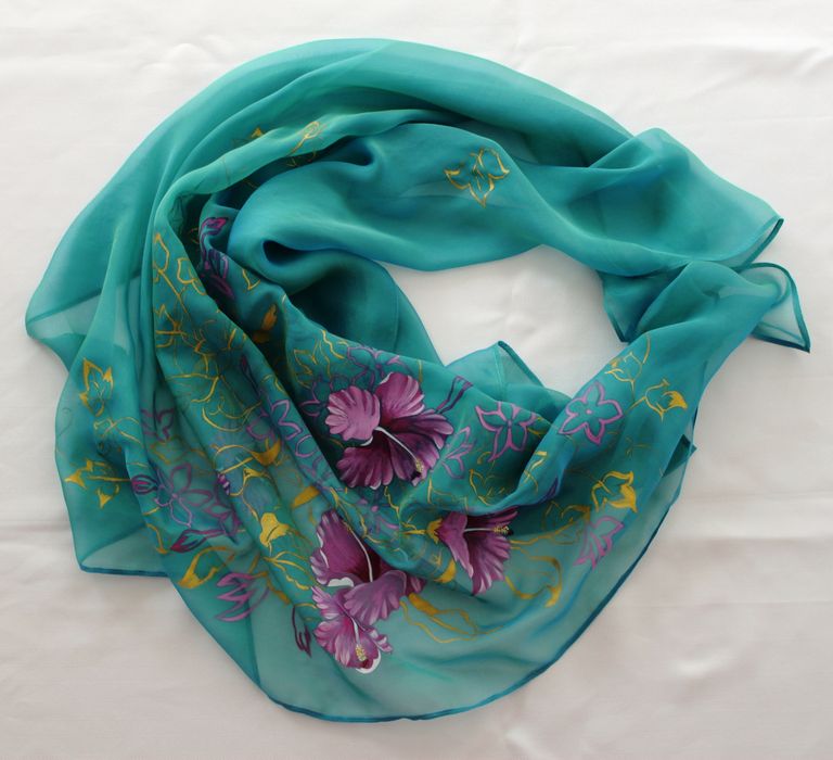 Shawl Gibiscus and Ivy