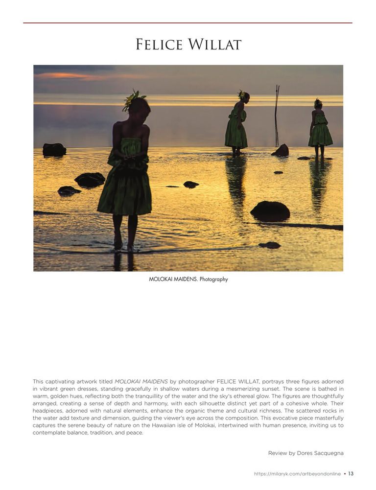 A full-page photograph in Art & Beyond Magazine