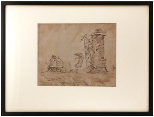The Heron and the Crane – Heron with an Umbrella