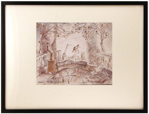 The Heron and the Crane in a gazibo